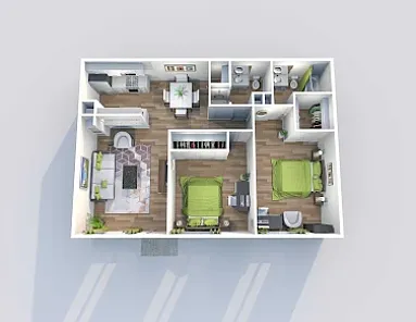 Floor plan 2 Bedroom 2 Bathroom