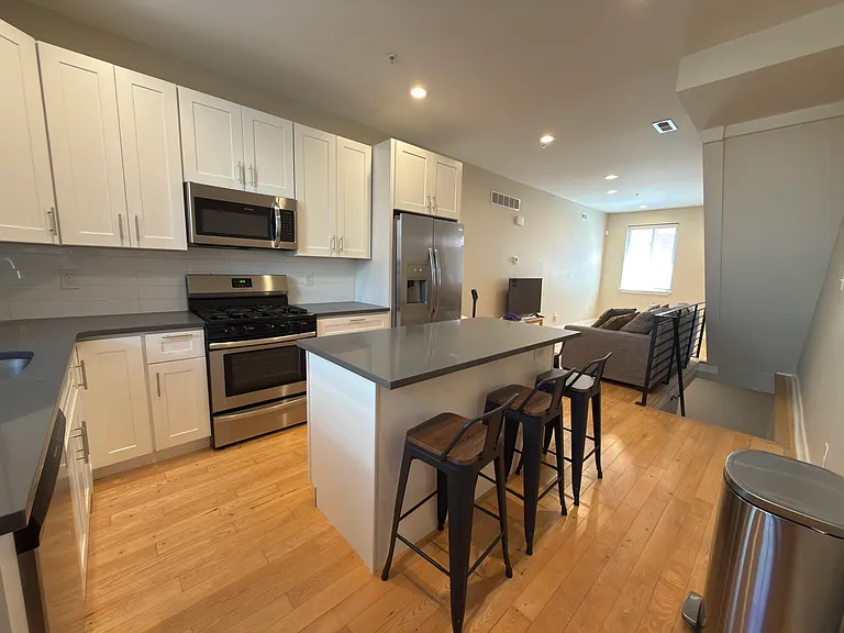 Modern kitchen with sleek finishes.