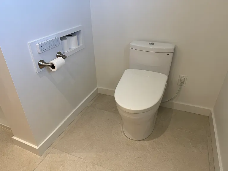 The upstairs primary bath