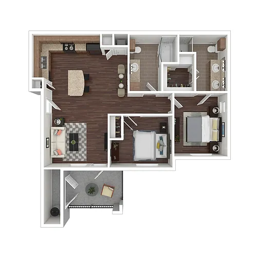 Floor plan 2 Bedrooms