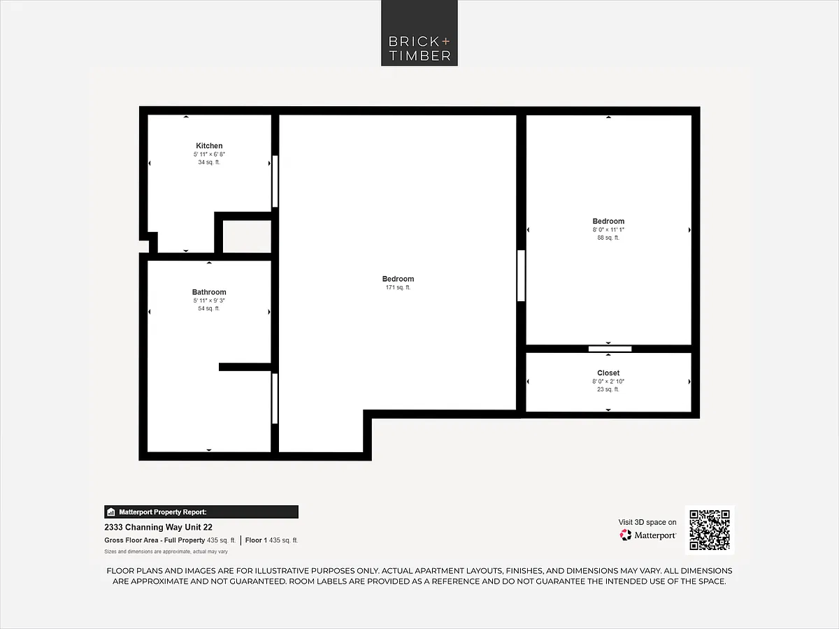 Floor plan 1 Bedroom 1 Bath
