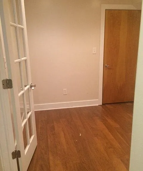 Den's French doors (left) and small storage
