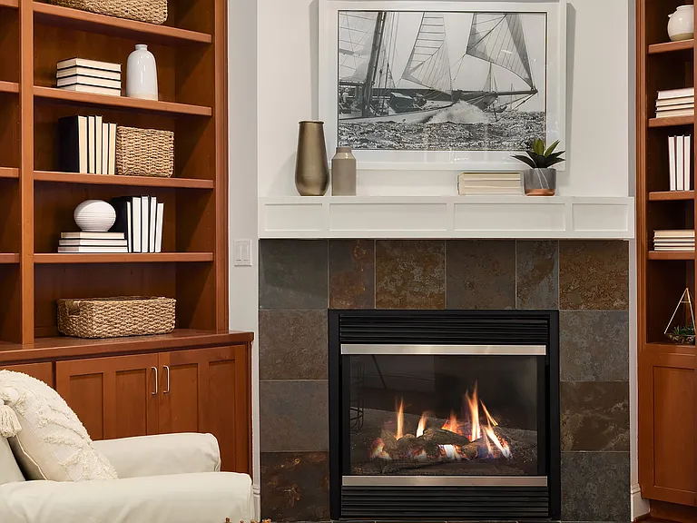 Fireplace in Second Living Room