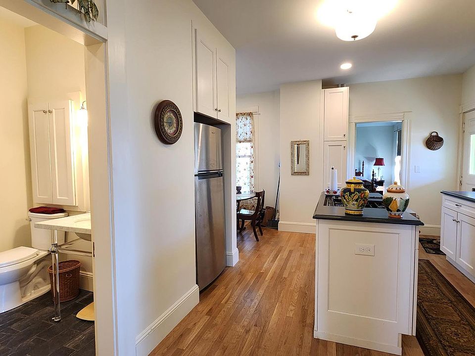 View looking into kitchen and bath
