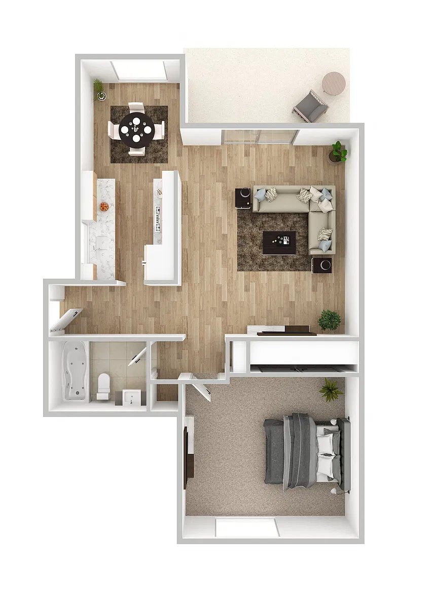 Floor plan One Bedroom