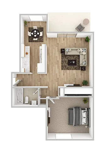 Floor plan One Bedroom