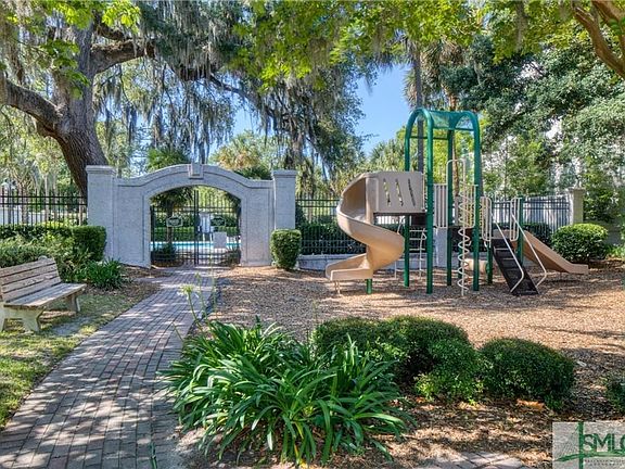 Playground overlooking pool