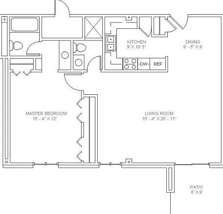 1 Bedroom B 1 Bedroom B