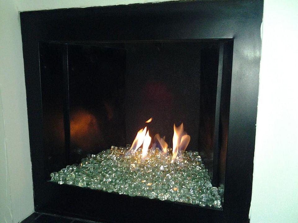 Fire on Ice fireplace