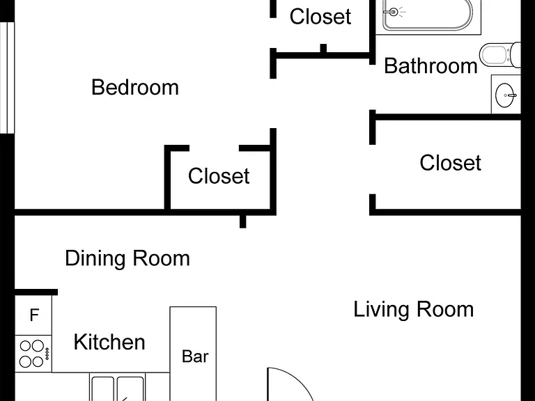 1 Bedroom Floorplan