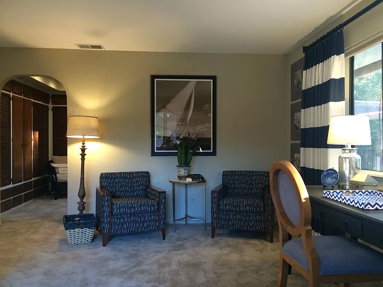 Sitting area in master bedroom