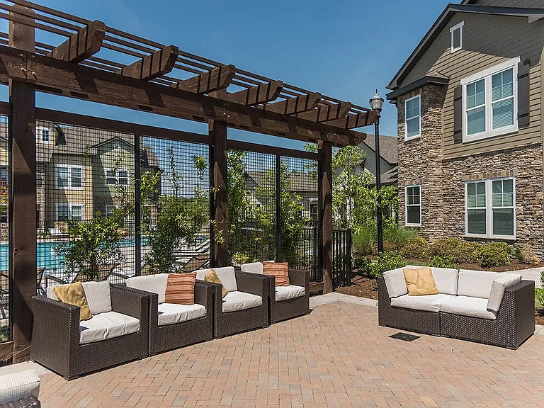 Outdoor Social Area with Pergola & Soft Seating
