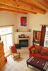 Wood burning fireplace