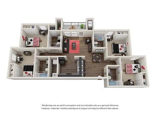 Floor plan 4 Bed 4 Bath Emerald