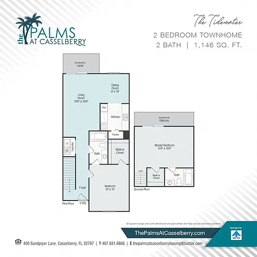 Floor plan The Tidewater Townhome