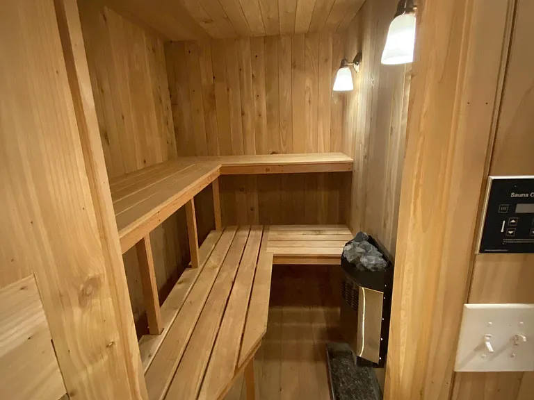 Sauna on basement level
