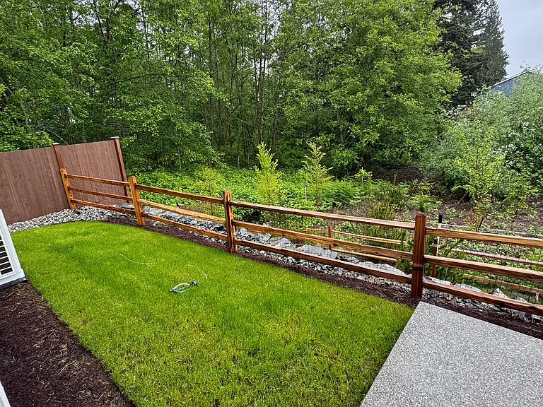 View from living/kitchen slider to back yard.