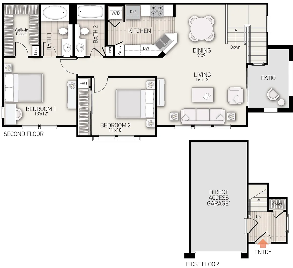 Floor plan Quail Ridge - Plan H