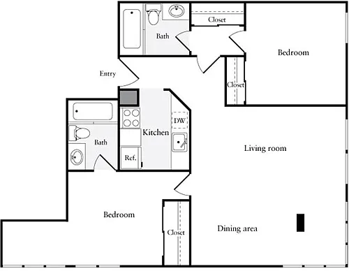 Floor plan 2 Bedrooms E