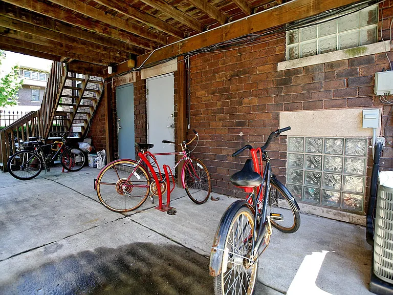 Patio in the rear of the building