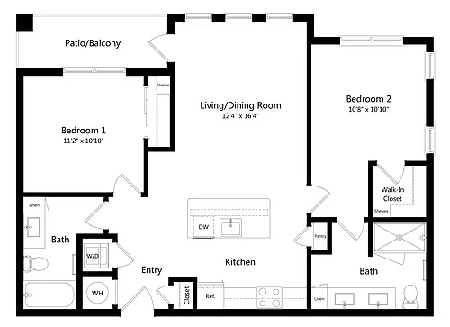 Floor plan B3 - 120% AMI