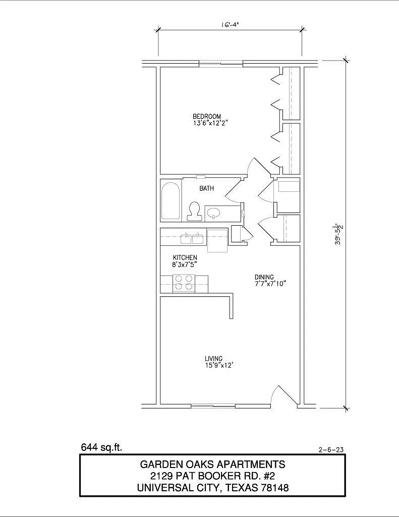 1 bed, 644 sqft, $1,000 — Photo 2