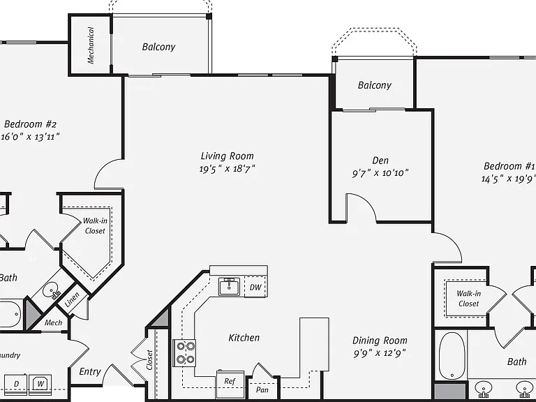 Rutherford Station - B14DR - 2 Beds - 2 Baths - 1895 Sq. ft.