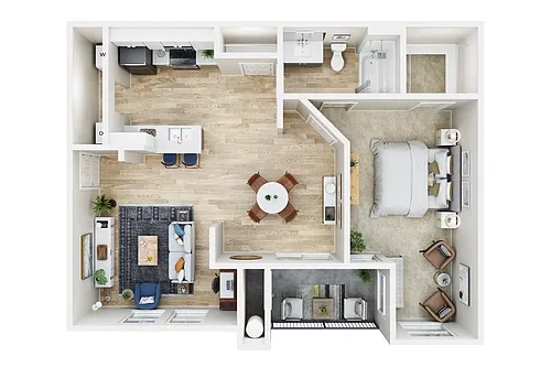 Floor plan 1X1 C