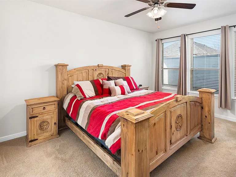 The pictures were taken while the home was occupied. None of the furniture is included with the home.