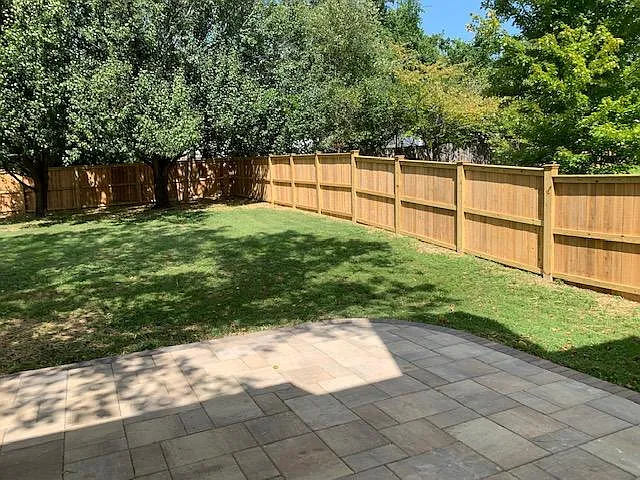 East side of back yard