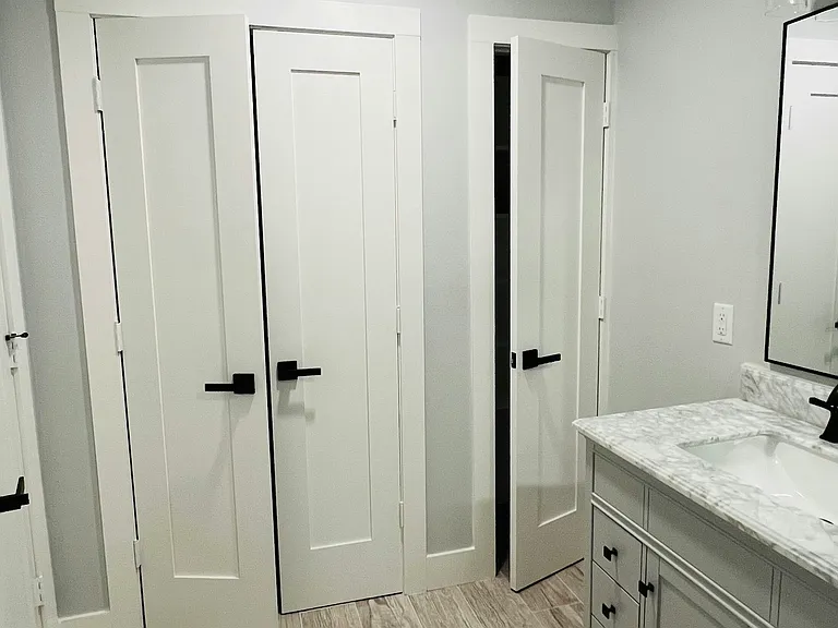 Primary closets in restroom