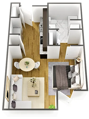 Floor plan Studio - Bumping on Sunset