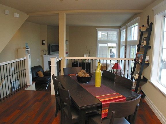 Wonderful dining area then 3 steps down to living room, very stylish
