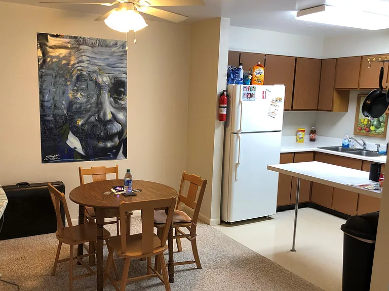 Dining area and kitchen