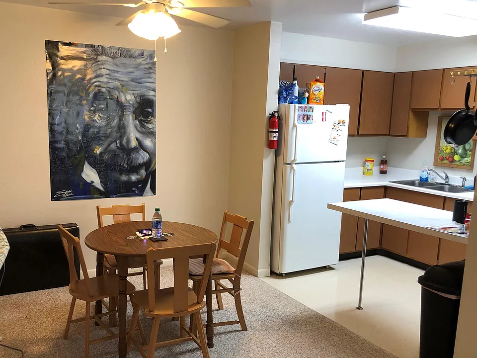Dining area and kitchen