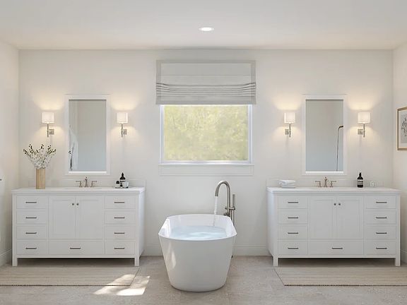 Primary bath with freestanding tub