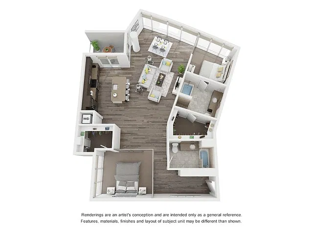 Floor plan 2 Bed 2 Bath C10