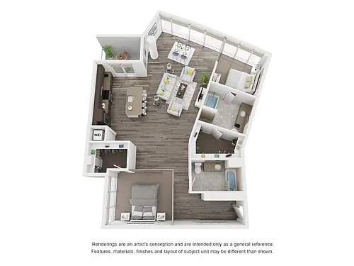 Floor plan 2 Bed 2 Bath C10