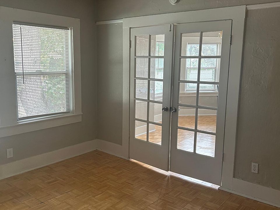 French doors separate the rooms