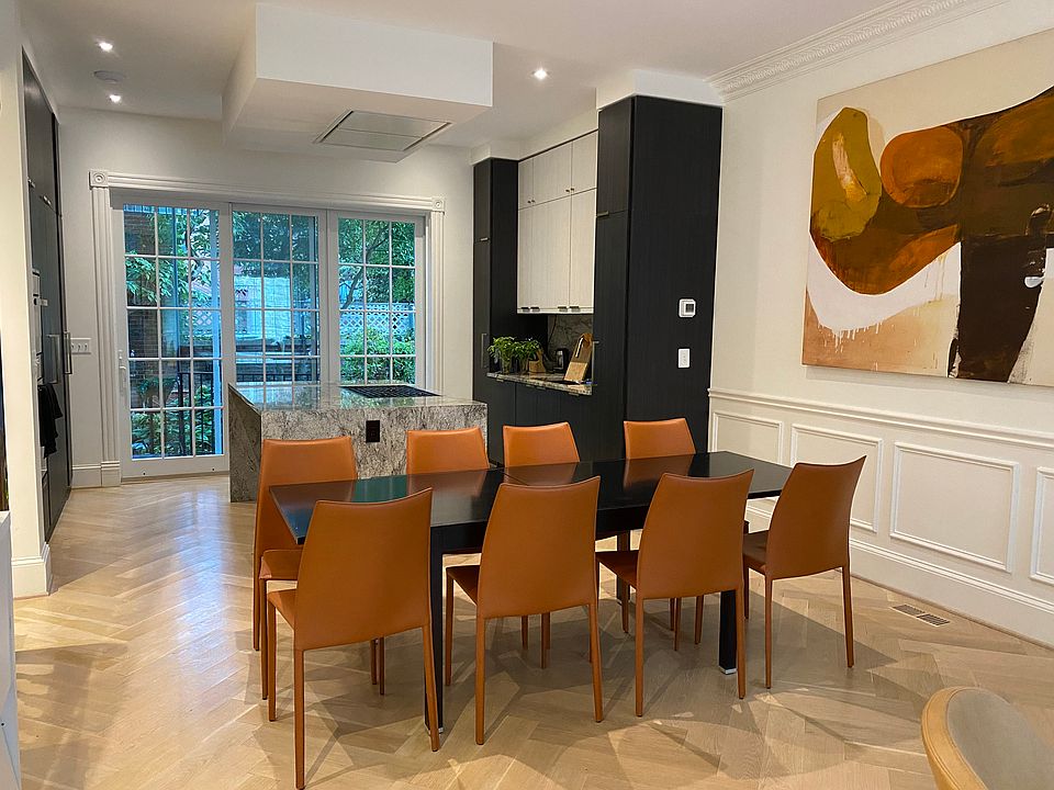 First floor dining area, kitchen.