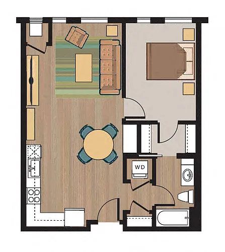 Floor plan One Bedroom