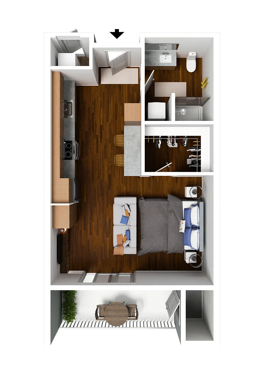 Floor plan Studio Premium