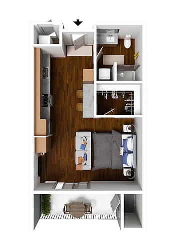 Floor plan Studio Premium