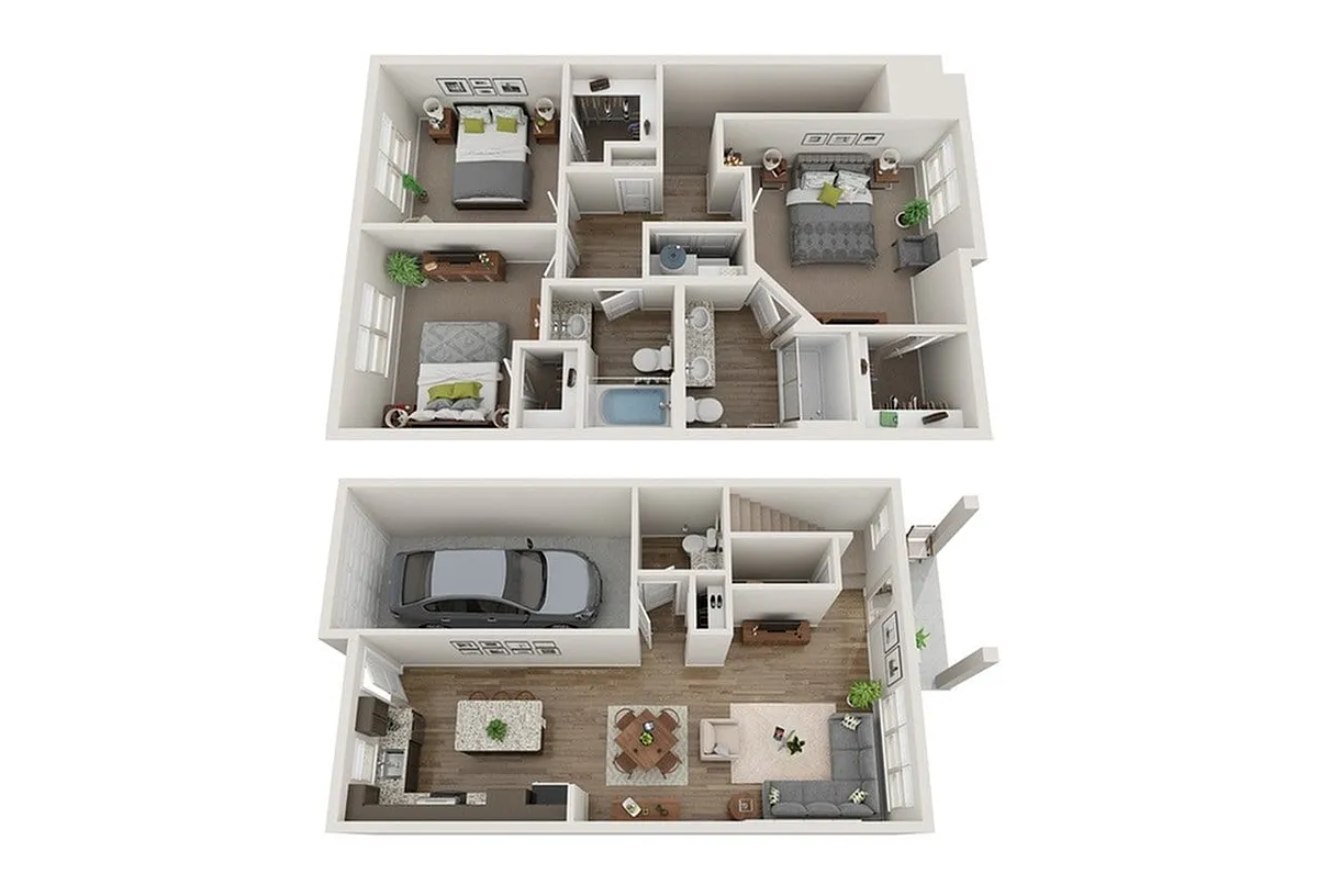 Floor plan Graham Townhouse w/ Garage
