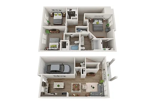 Floor plan Graham Townhouse w/ Garage