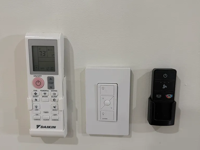 AC Remote, Dimming recessed lighting, Ceiling Fan remote