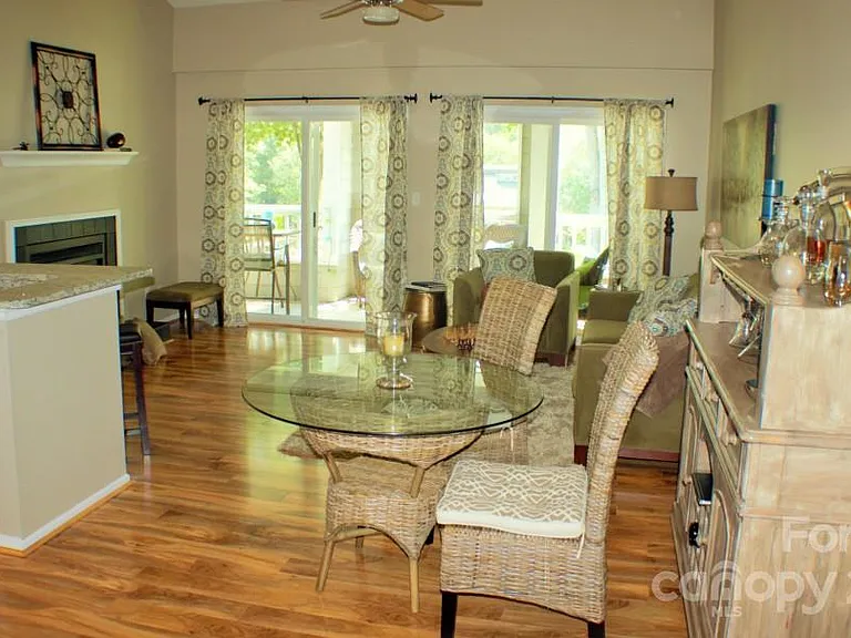 View upon entry - Lake Norman through the new sliding glass doors.