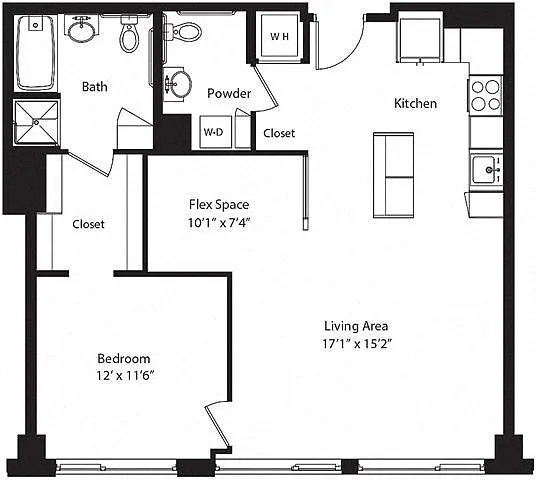 Floor plan 1AA Den