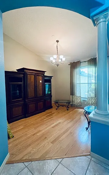 Off the front entry is this space; could be used as a playroom, second office space for WFH scenario, or dining room. Spacious and well lit.