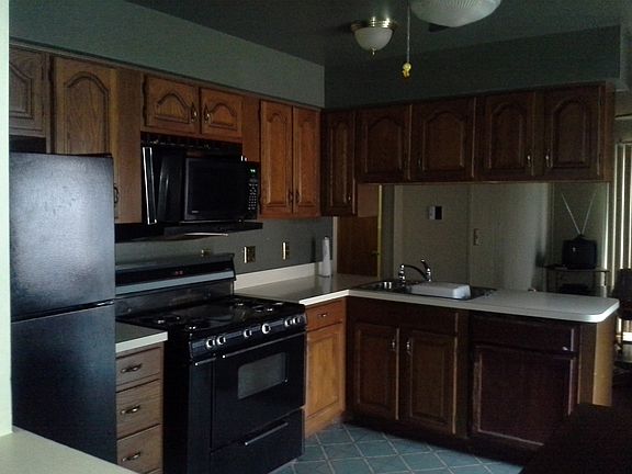 Kitchen open to dining room 